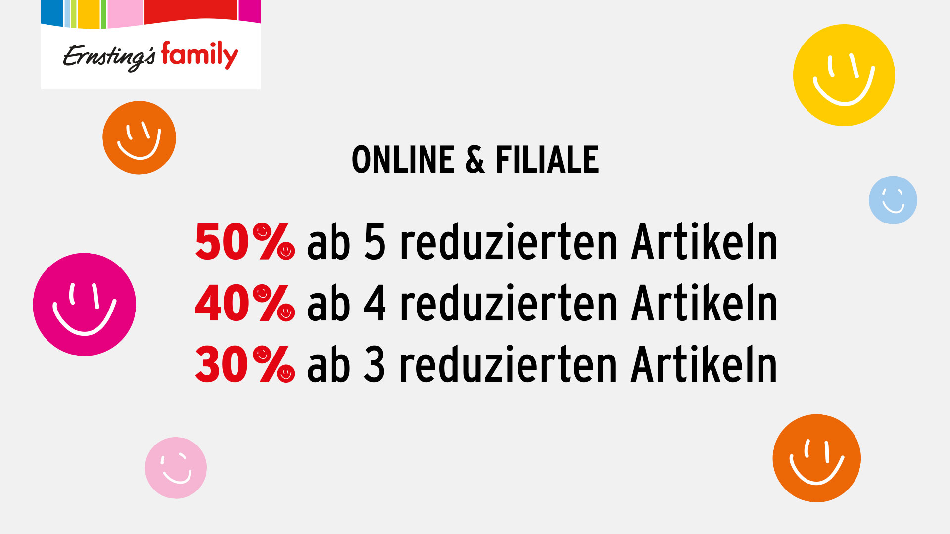 Staffelrabatt bei Ernsting's family