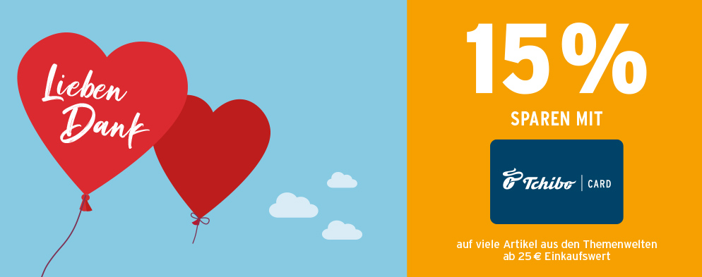 15 % Dankeschön bei Tchibo